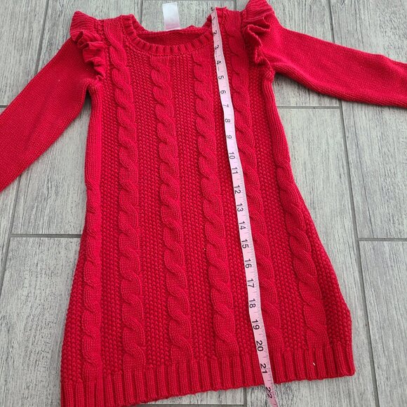 Carter’s Toddler Girls Red Cable Knit Sweater Dress Size 4T - Picture 10 of 10